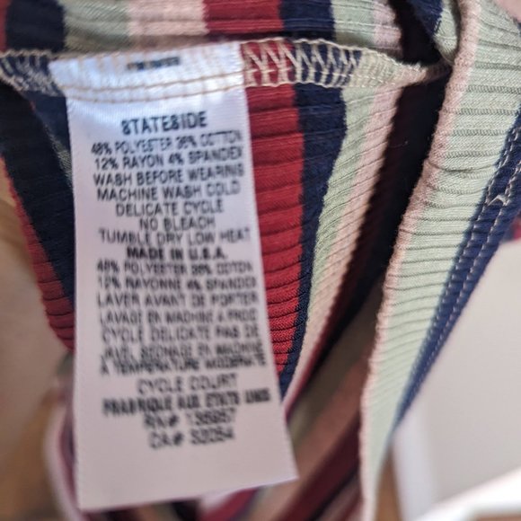 Stateside mini strechy stripped sz M - Picture 4 of 5